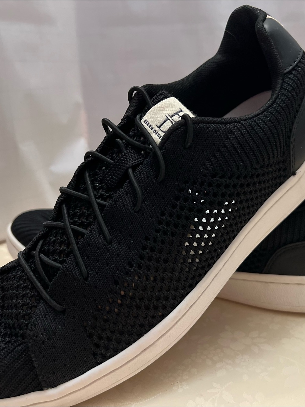 Women’s Black Knit Casual Sneakers - Lightweight Comfort